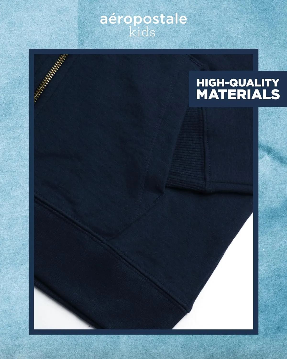 AEROPOSTALE Boys' Sweatsuit Set - 3 Piece Fleece Zip Hoodie Sweatshirt, Cargo Jogger Sweatpants, and T-Shirt (4-16)