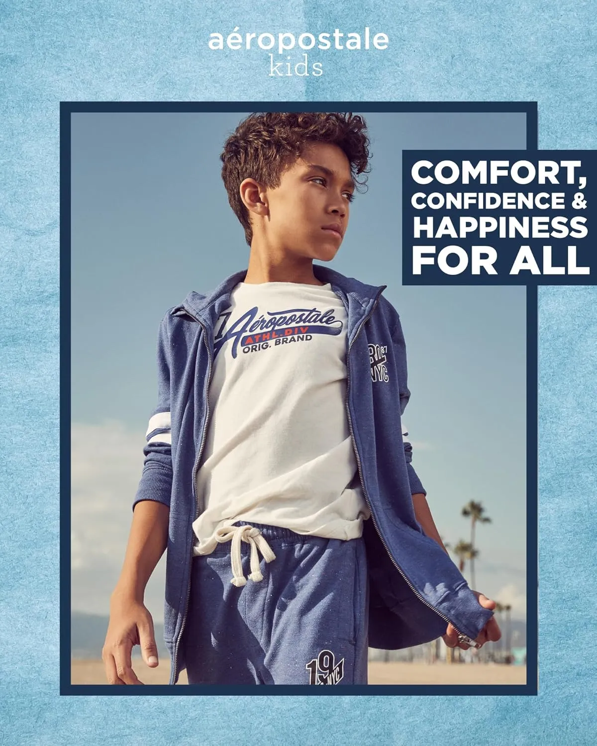 AEROPOSTALE Boys' Sweatsuit Set - 3 Piece Fleece Zip Hoodie Sweatshirt, Cargo Jogger Sweatpants, and T-Shirt (4-16)