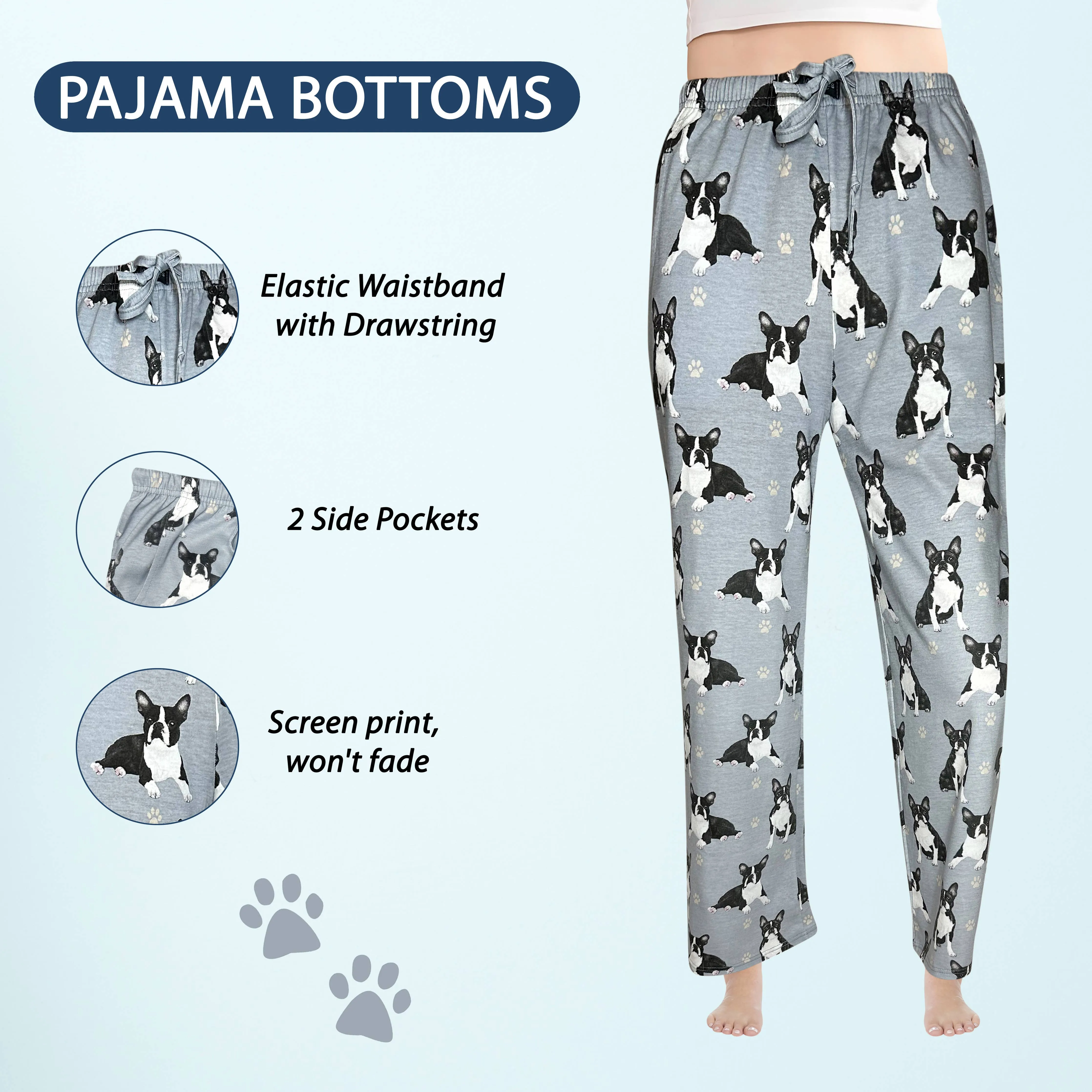 Boston Terrier Pajama Pants