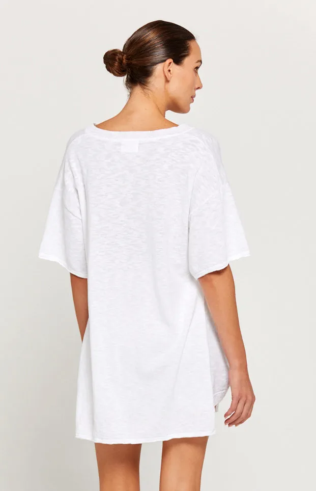 BY RIDLEY Womens Teresa Linen Top - White