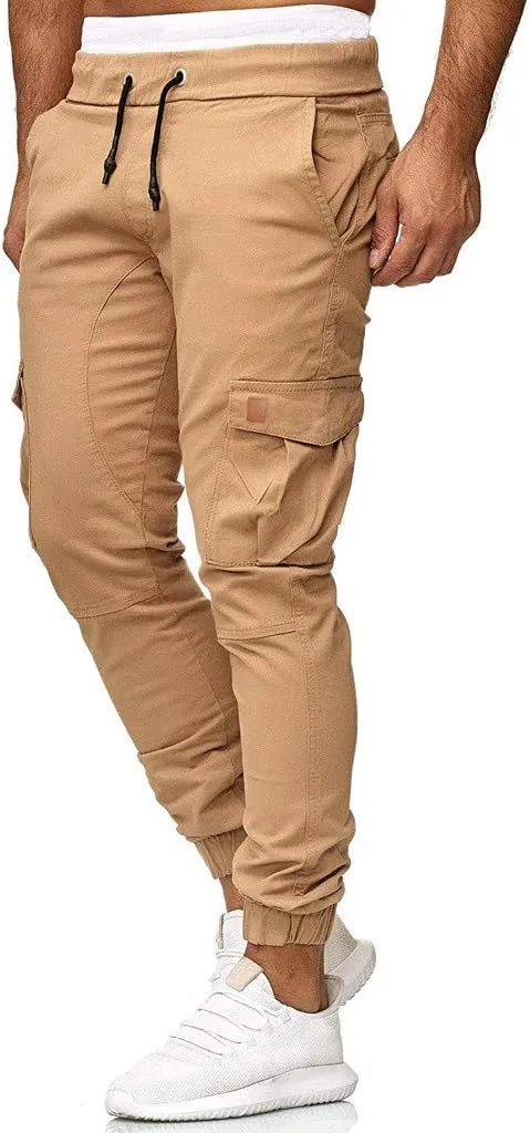 Cargo Sweatpants for Men Big and Tall Mens Fashion Cargo Pants Work Pants Loose Fit Lightweight Workwear Casual Cargo