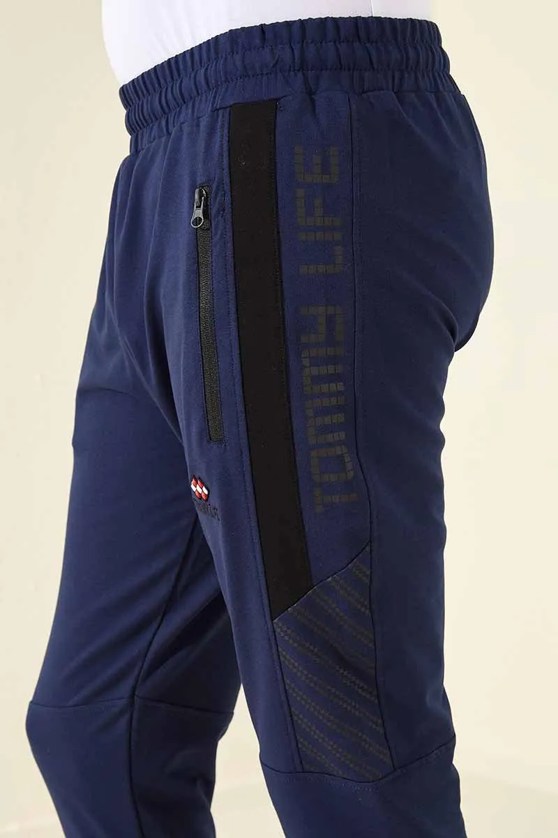 cep fermuarli baskili standart kalip jogger erkek eşofman alt - 84761