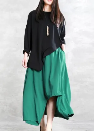 Classy green Fashion Ideas elastic waist asymmetric pants