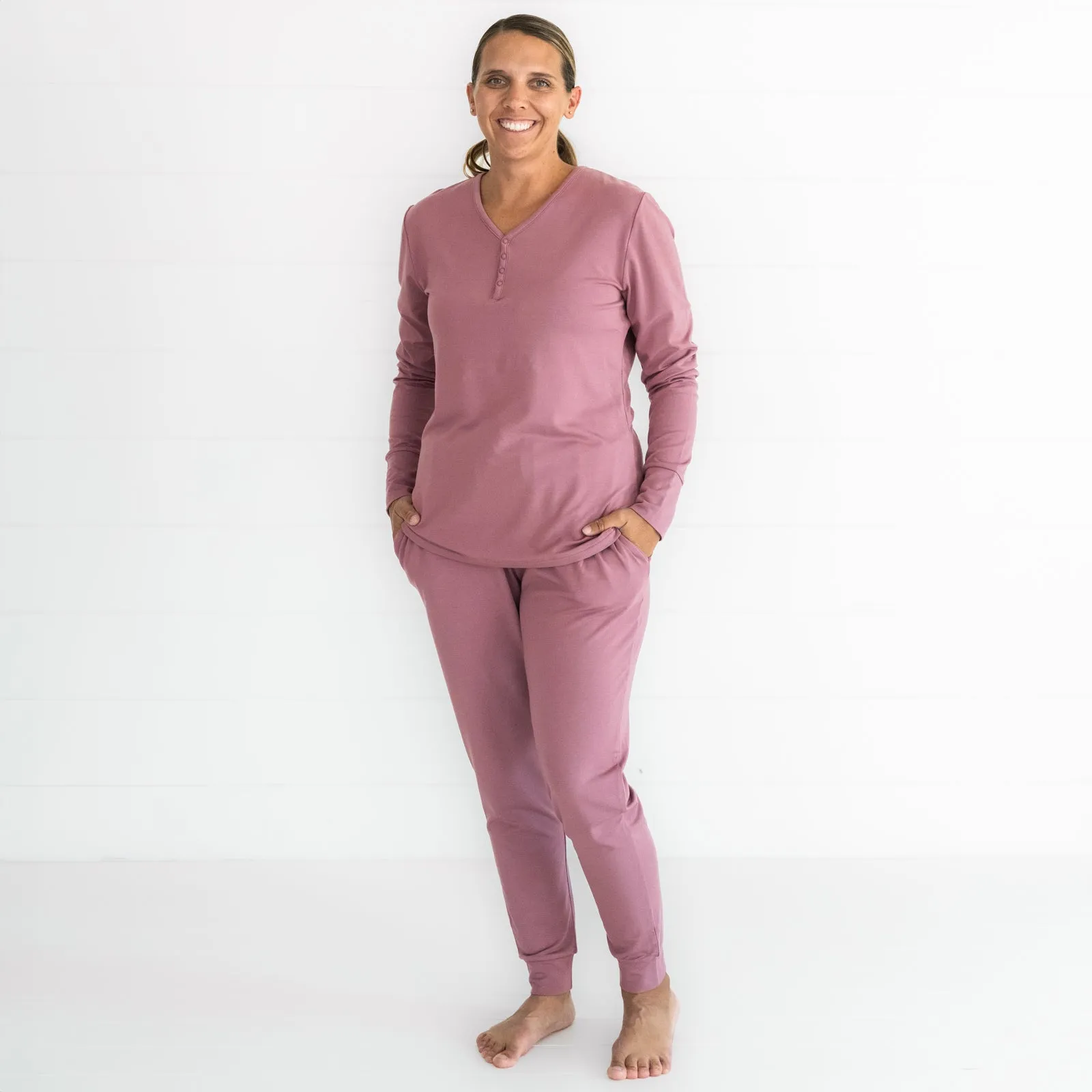 Dusty Plum Cozy Women's Pajama Pants