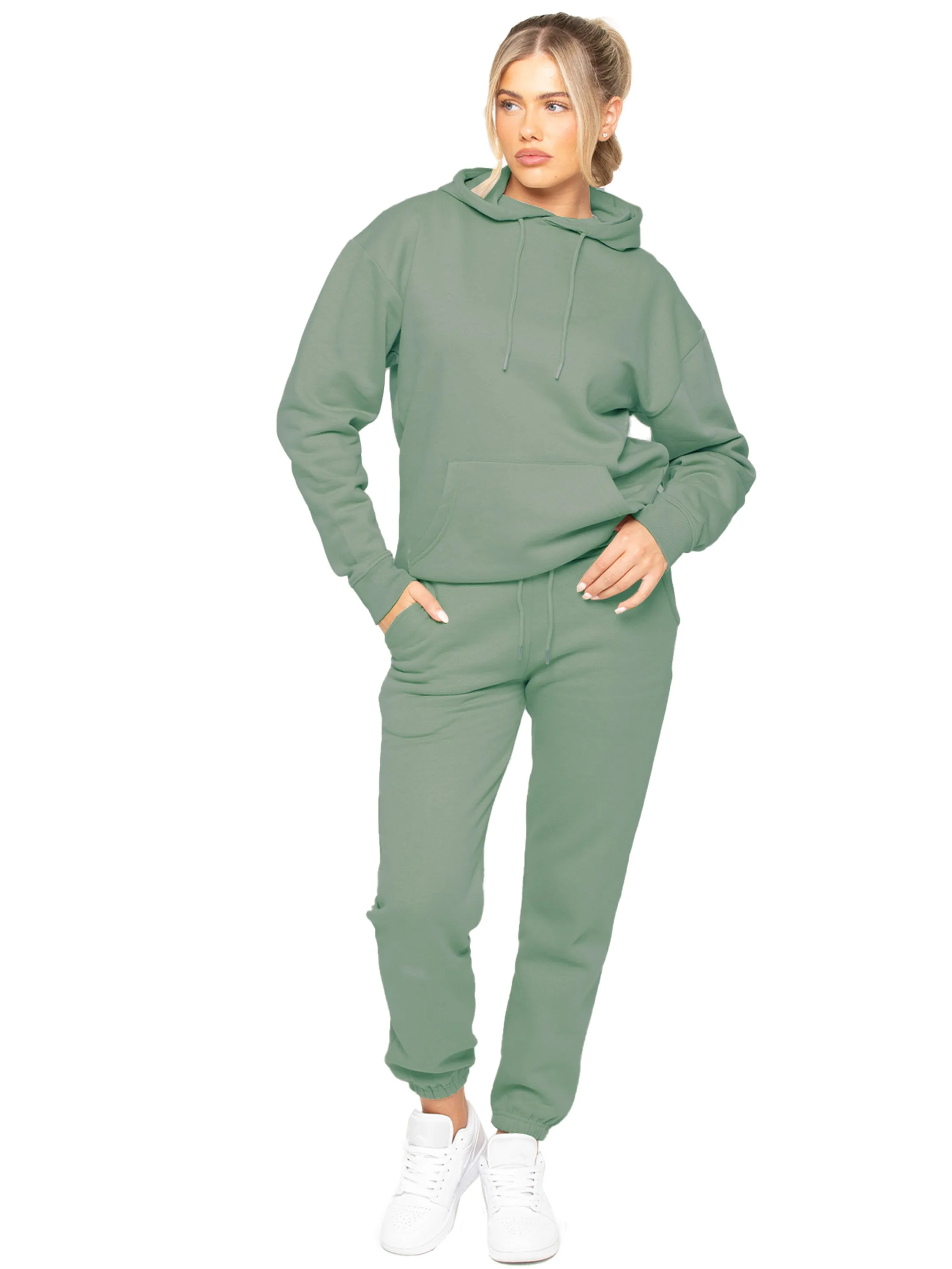 Enzo | Womens Oversized Pullover Hoodie Tracksuit Set