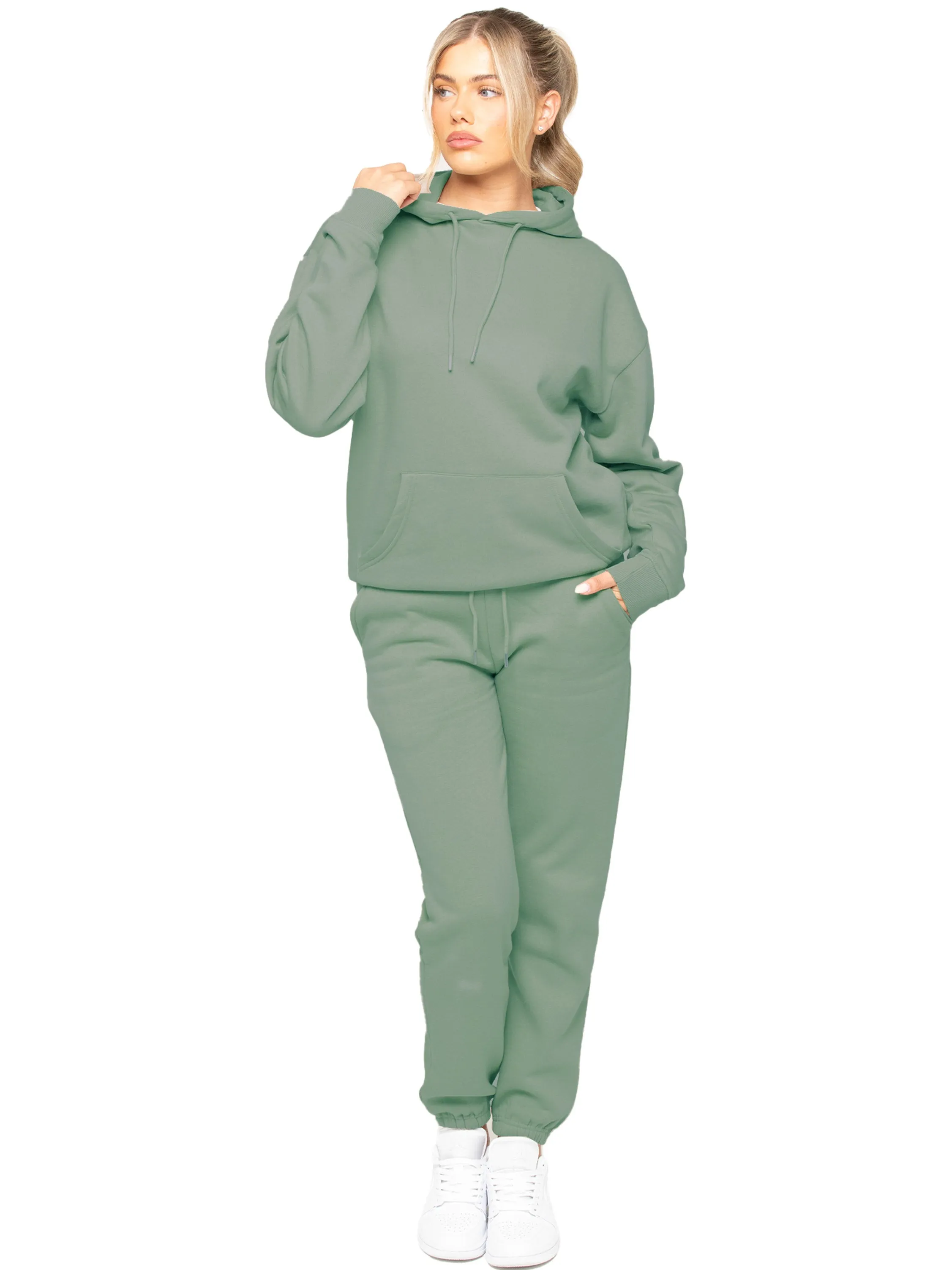 Enzo | Womens Oversized Pullover Hoodie Tracksuit Set