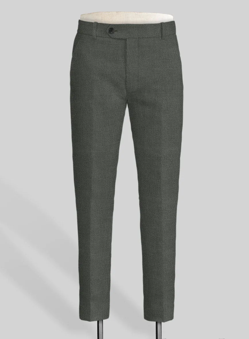 Italian Prato Gray Linen Pants