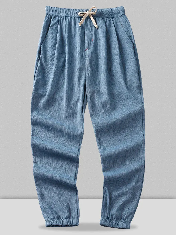 linen drawstring pants