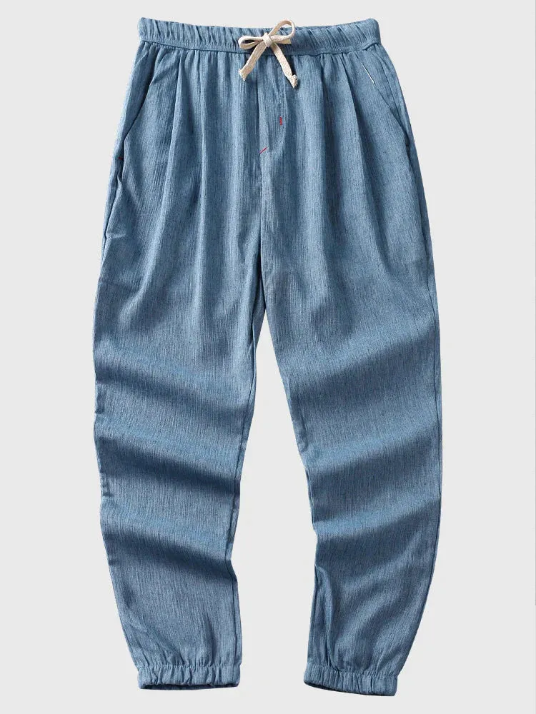 linen drawstring pants