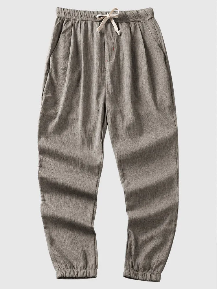 linen drawstring pants