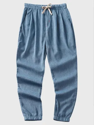 linen drawstring pants
