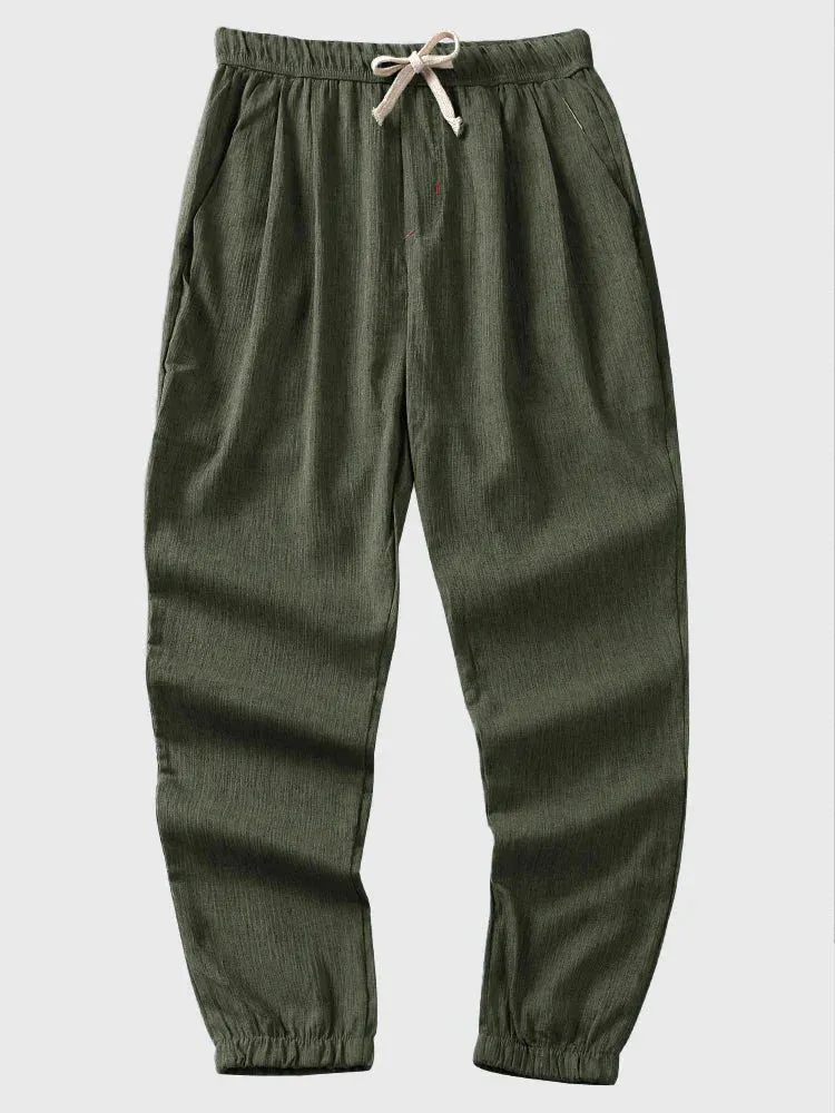 linen drawstring pants