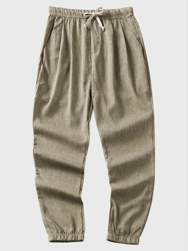 linen drawstring pants