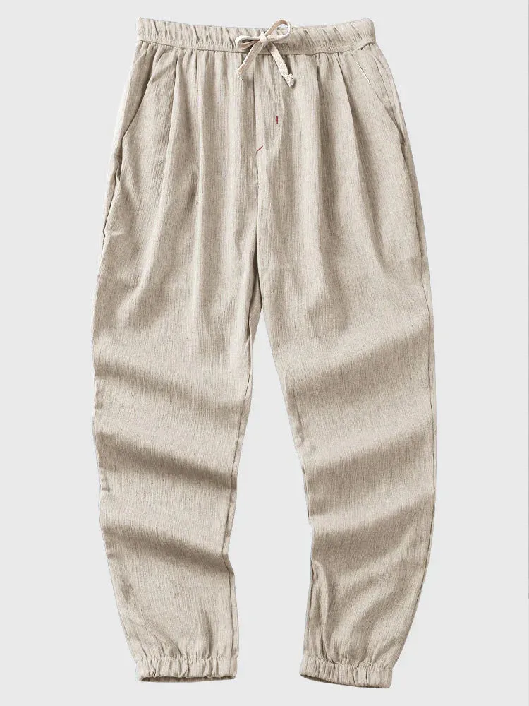 linen drawstring pants