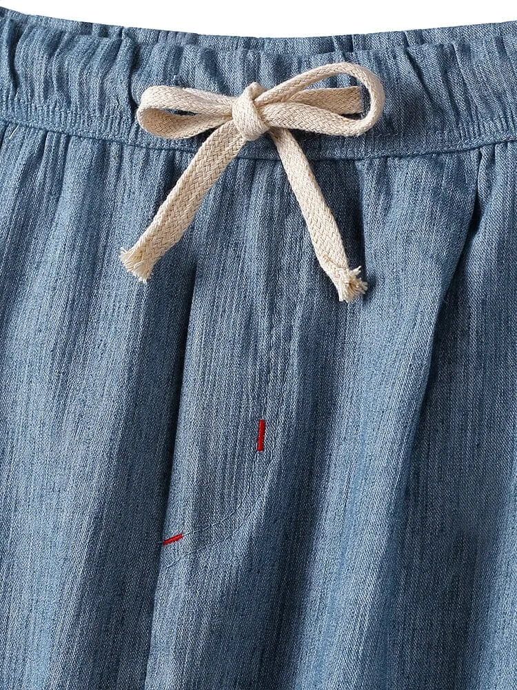 linen drawstring pants