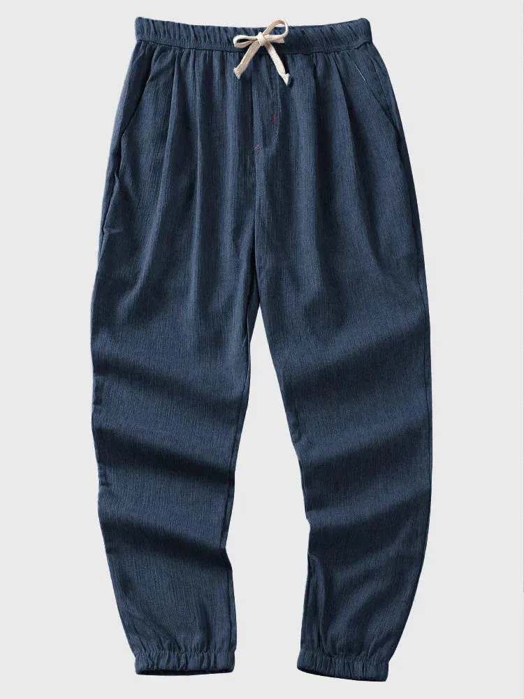 linen drawstring pants