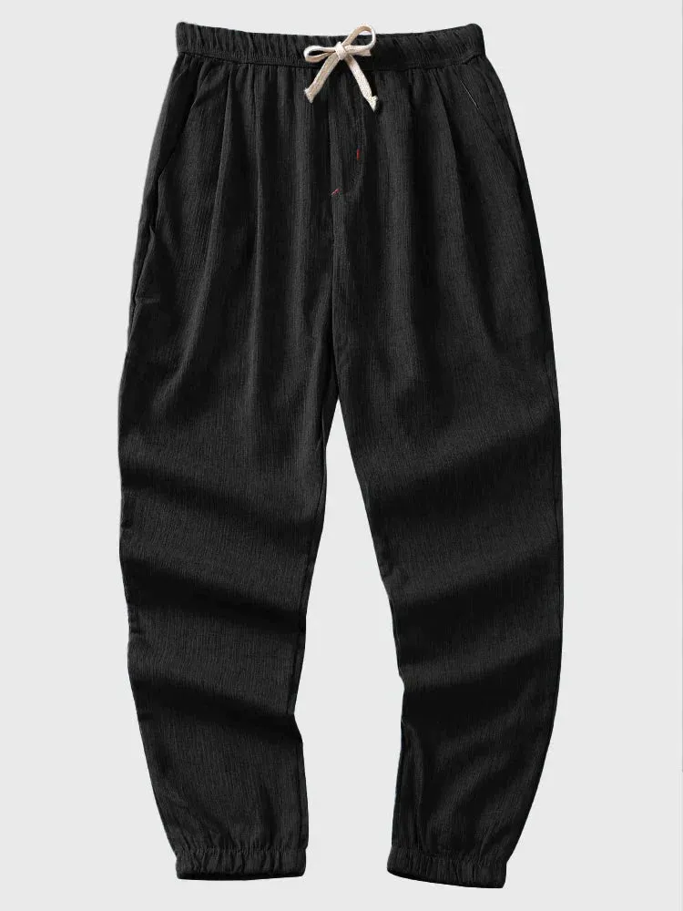 linen drawstring pants
