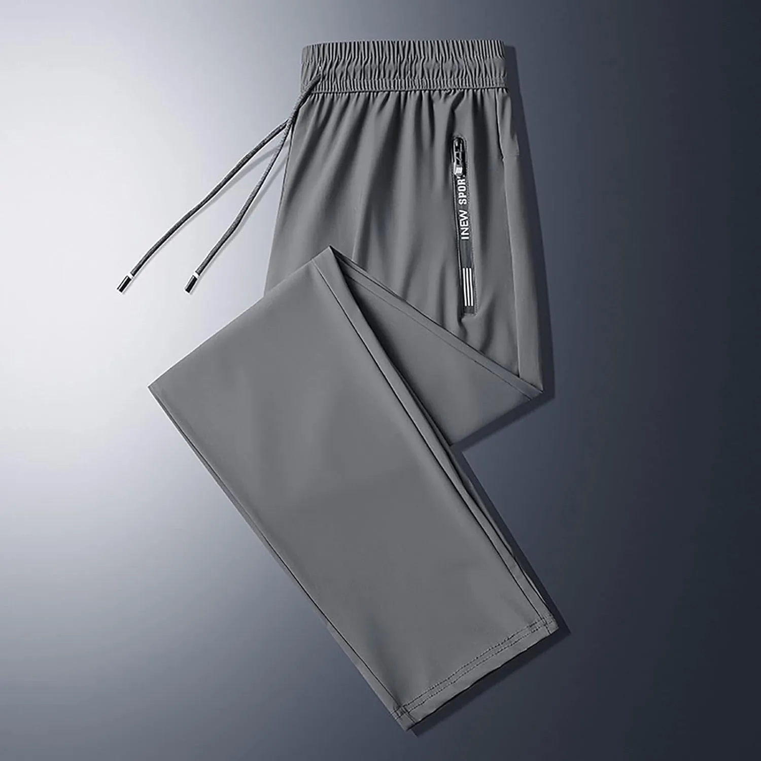 Litetao Mens Pants Casual Relaxed Fit Unisex Stretch Quick Drying Pants Casual Summer Drawstring Sports Pant with Pockets