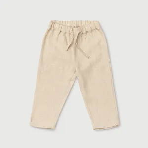 Long Linen Pants - Beige