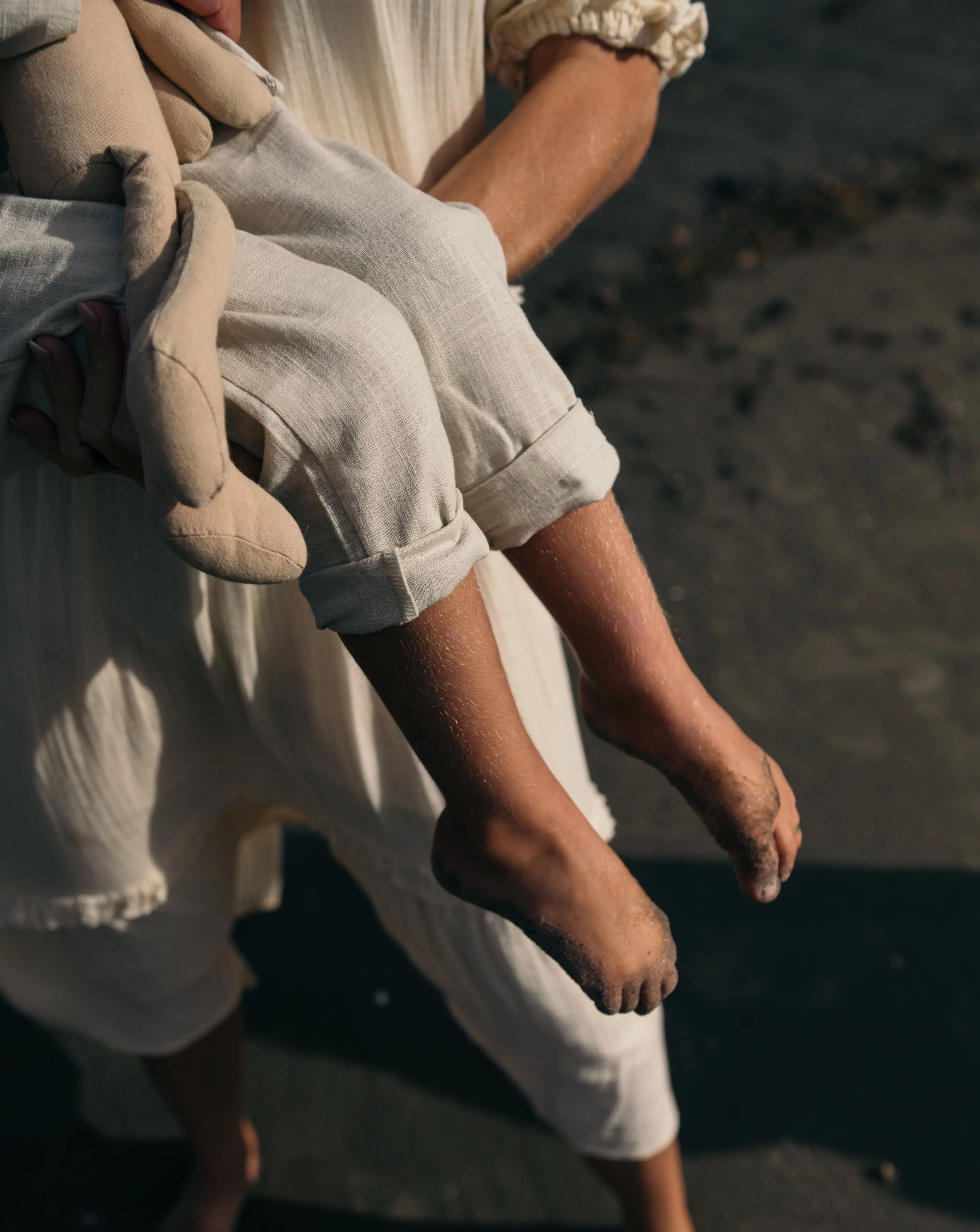 Long Linen Pants - Beige