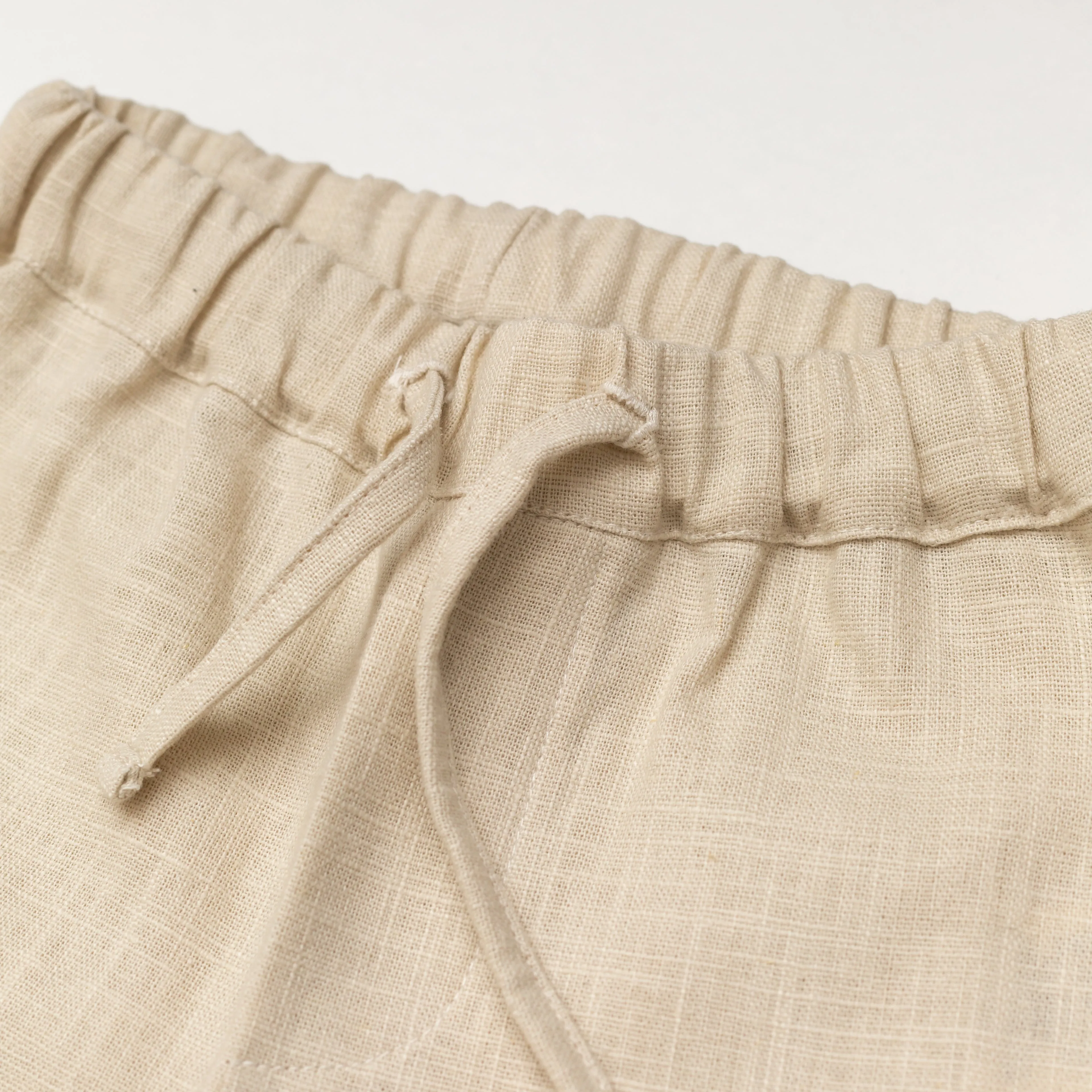 Long Linen Pants - Beige