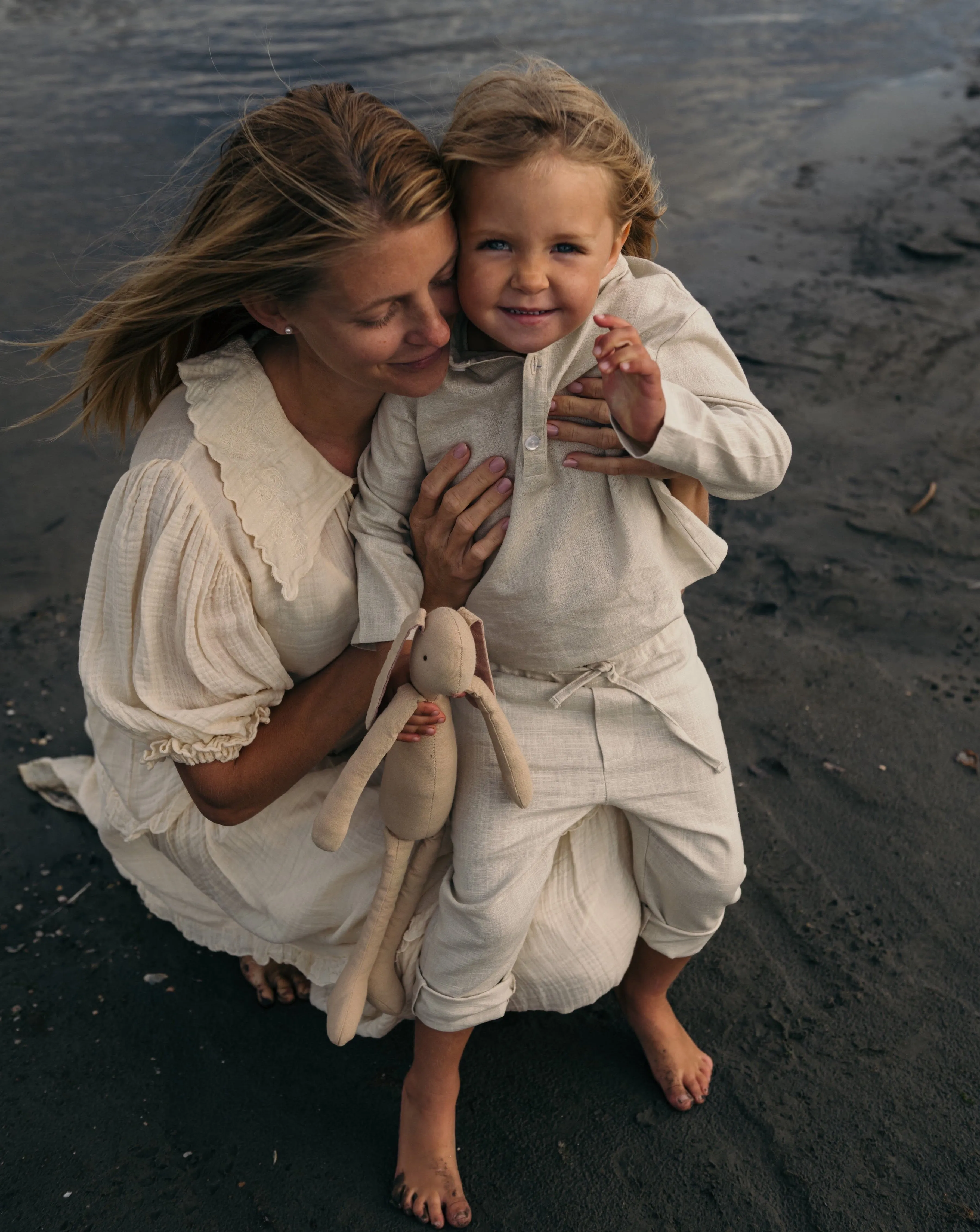 Long Linen Pants - Beige