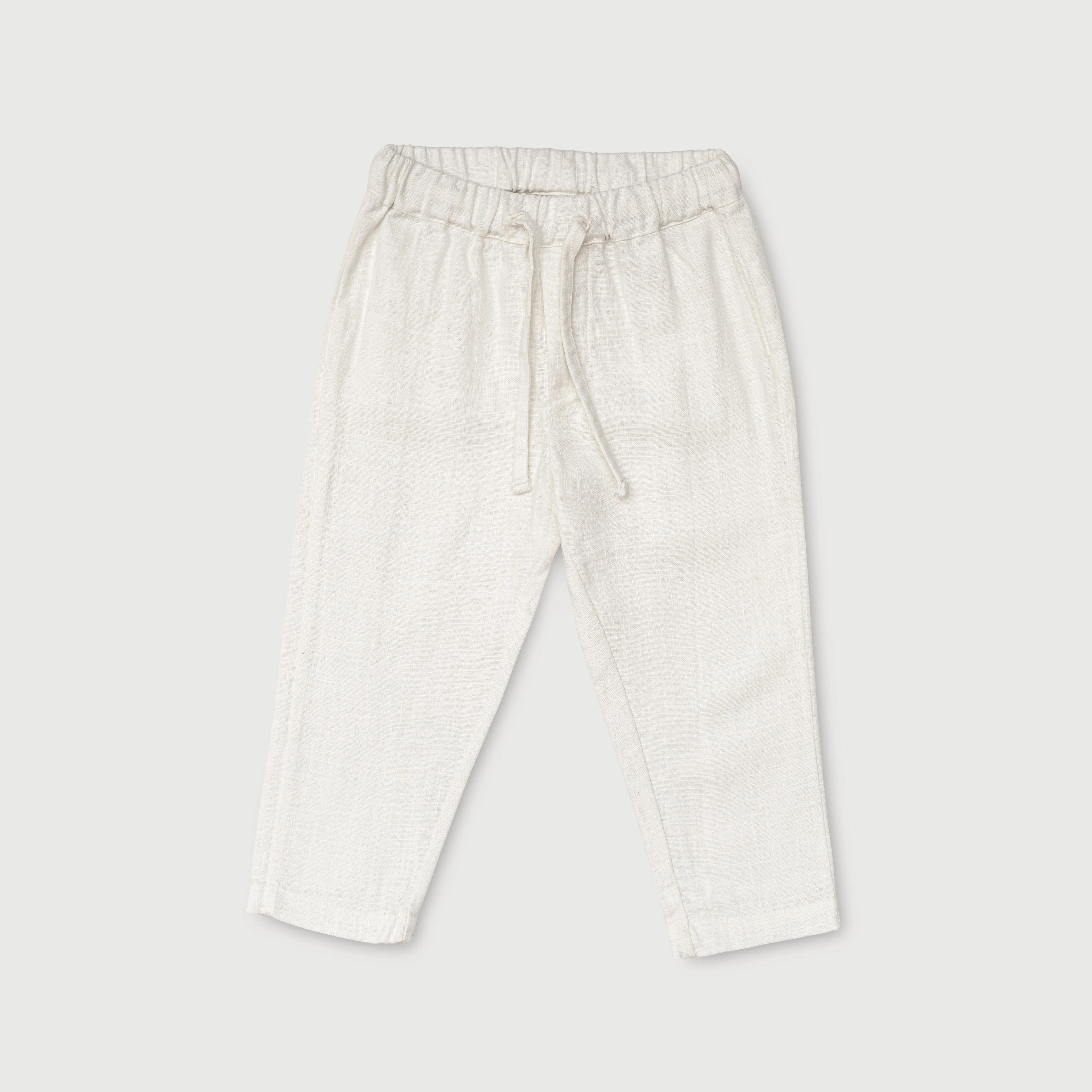 Long Linen Pants - White