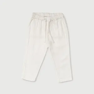 Long Linen Pants - White
