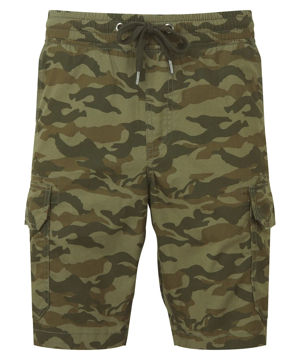 Mens camo cargo utility shorts | Green