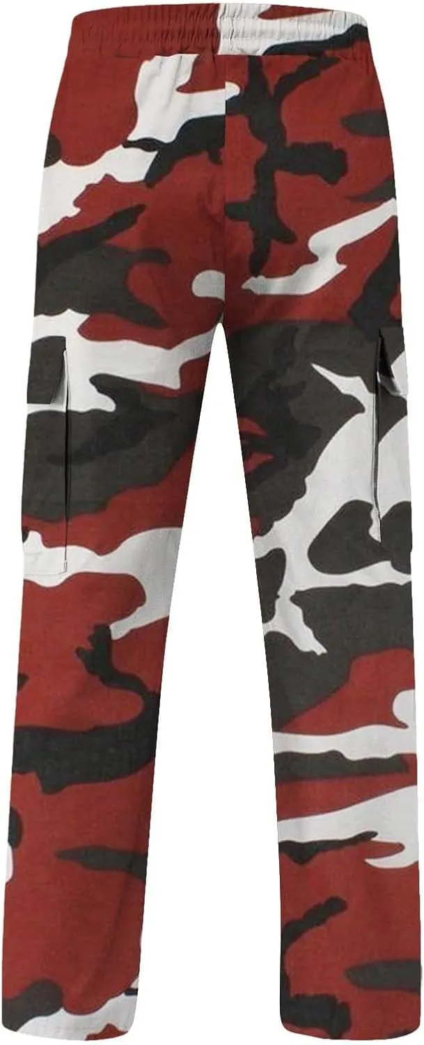 Mens Cargo Pants Slim Fit Men's Wild Cargo Pants Casual Joggers Sweatpants Outdoor Waterproof Hiking Work Pants