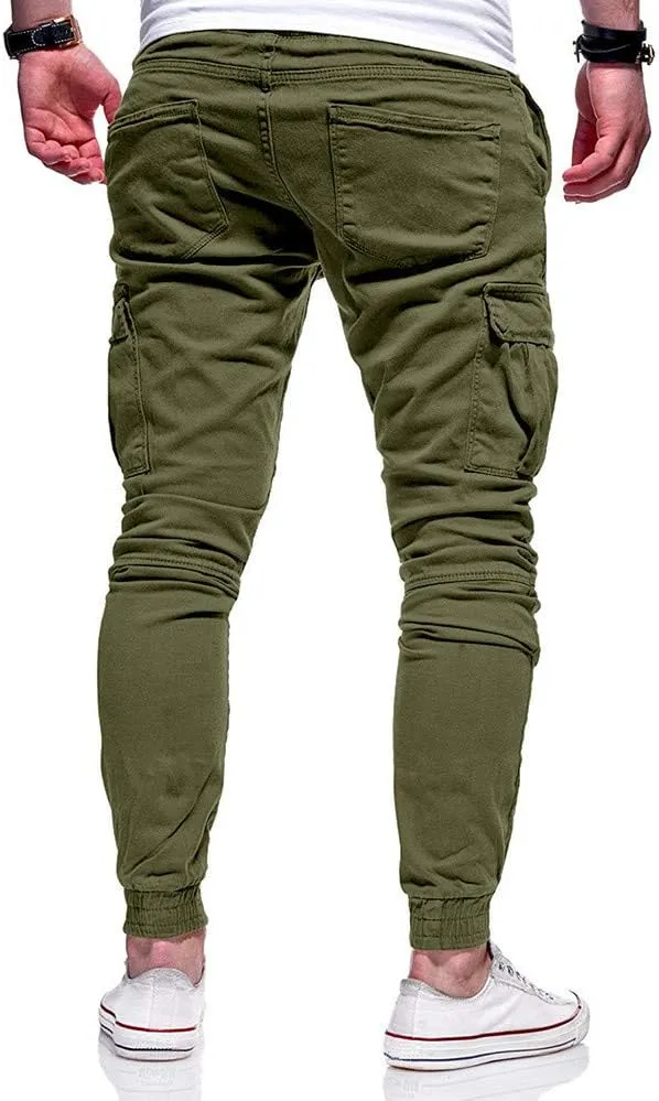 Men's Hiking Cargo Pants Lightweight Joggers for Men Lined Sweatpants for Men Scrubs Joggers for Mens Green Pants