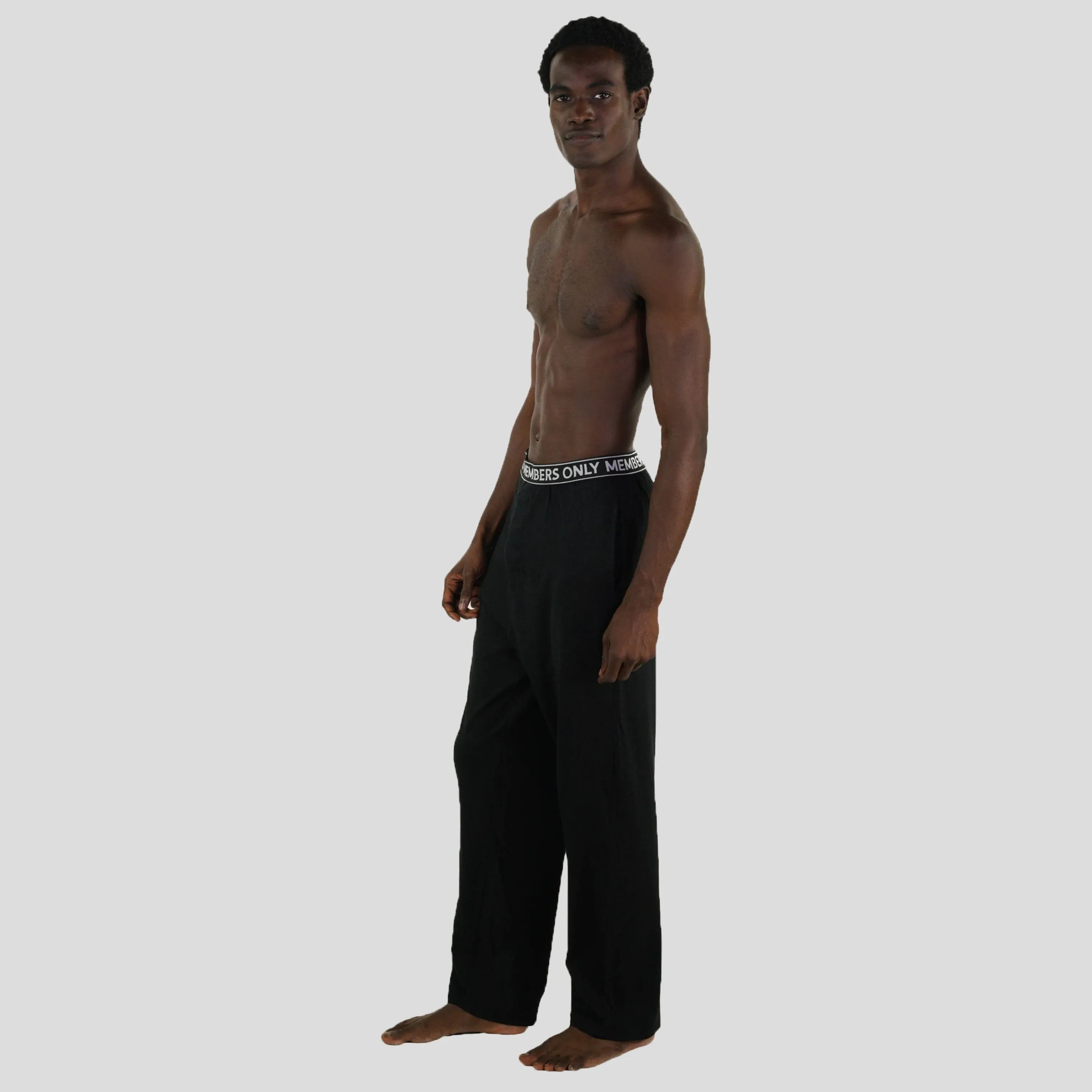 Men's Jersey Sleep Pant Logo Elastic - Black - FINAL SALE