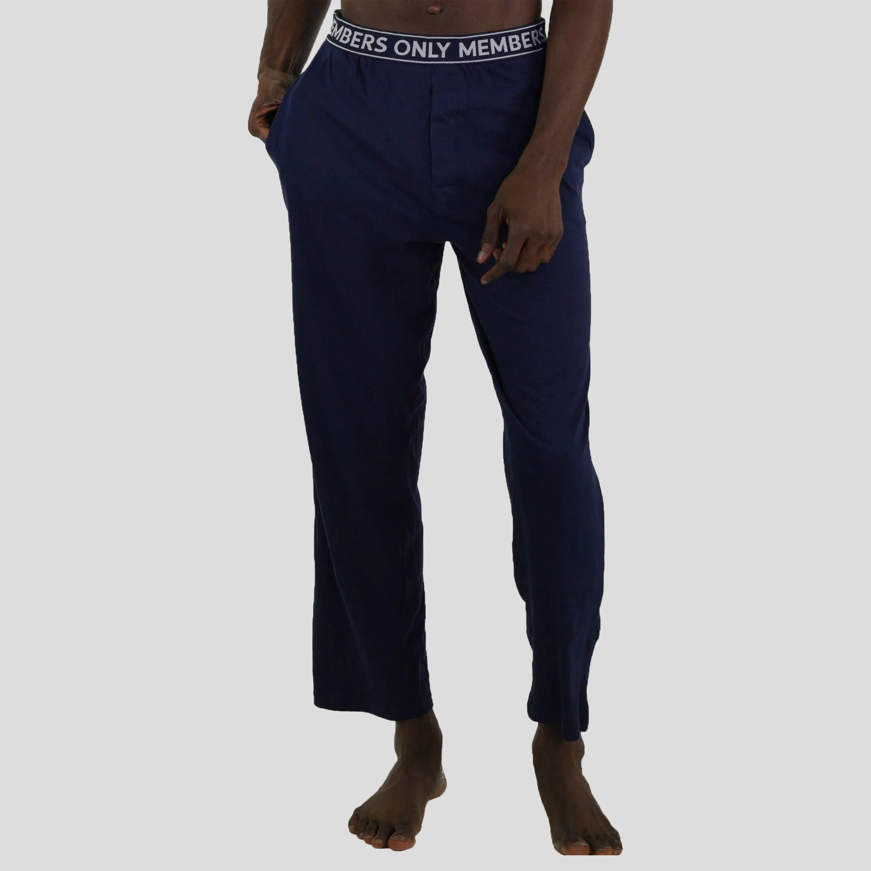 Men's Jersey Sleep Pant Logo Elastic - Navy - FINAL SALE