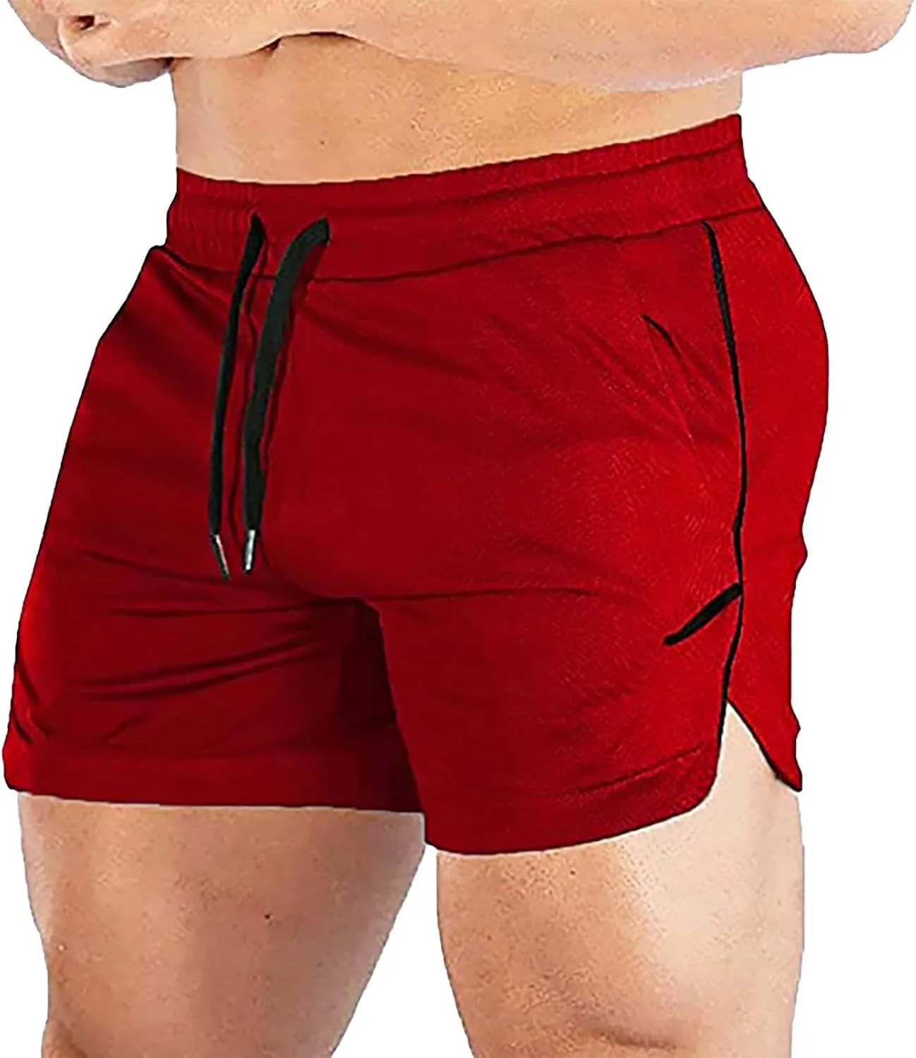 Mens Shorts Cargo, Men's Workout Shorts with Pockets Elastic Waist Casual Pajama Pocket Jogger Pants