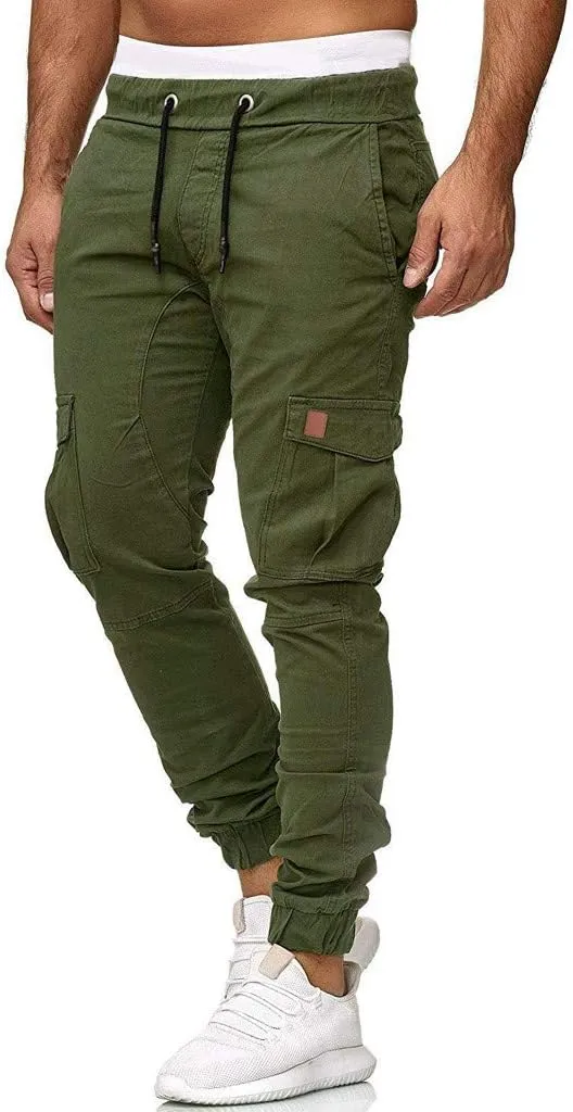 Mens Sweatpants Tactical Pants Rip-Stop Hiking Pants Sweatpants Men Men's Sweatpants Overalls Drawstring Multi Pocket