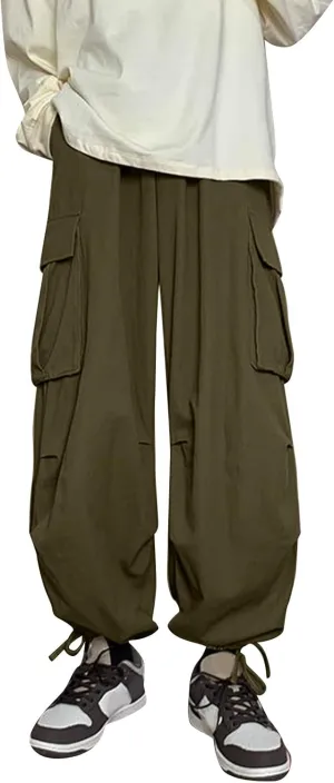 Mens Sweatpants with Pockets Big and Tall Solid Casual Multi Pockets Outdoor Straight Type Fitness Work Sport Trousers