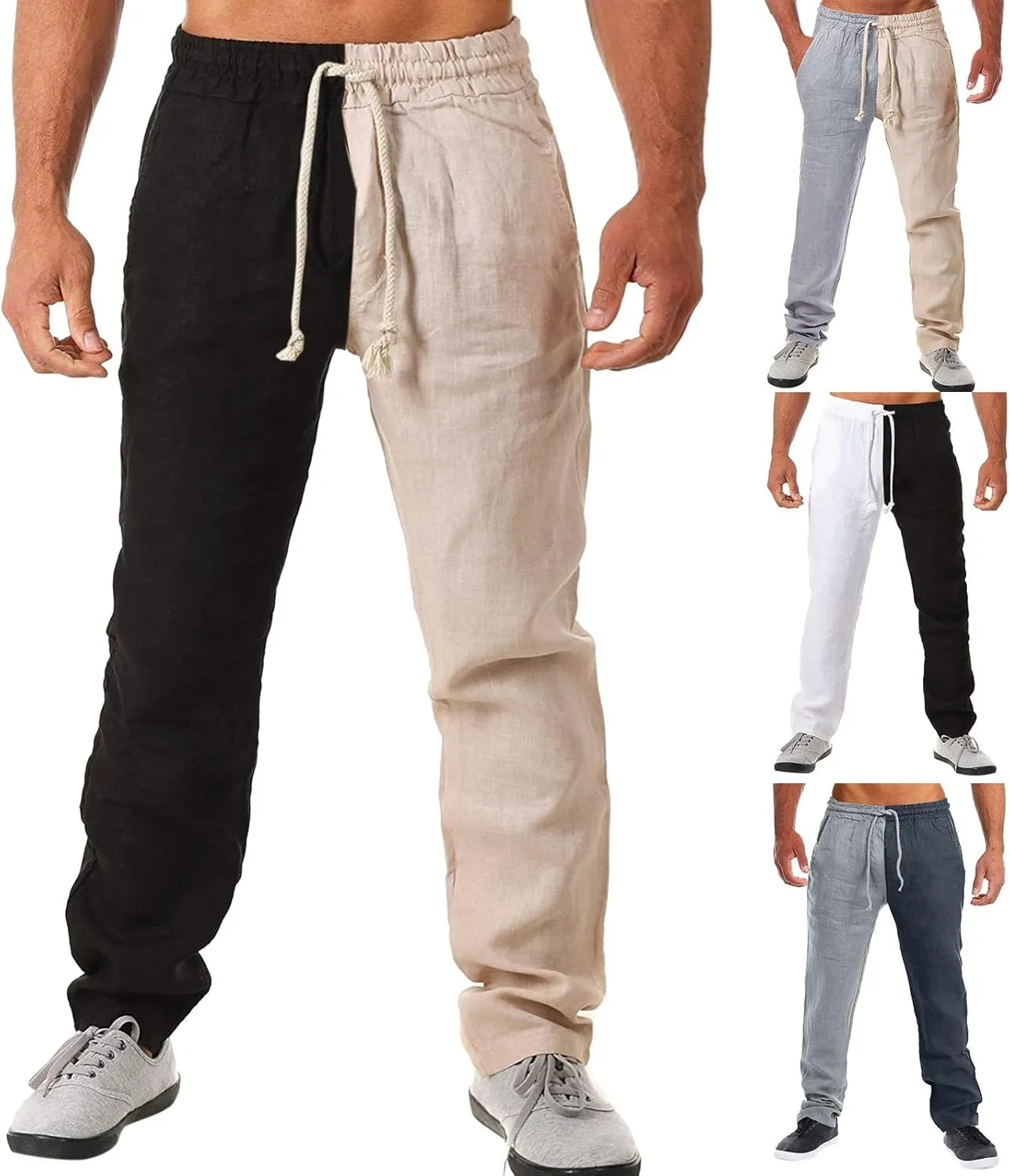 Mens Sweatpants with Pockets Big and Tall Sweat Pants with Pocket Cargo Pants for Men Slim Fit Men's Workout Athletic
