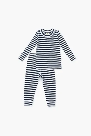 SALE - Two-Piece Pajama Set_Navy Classic Stripe