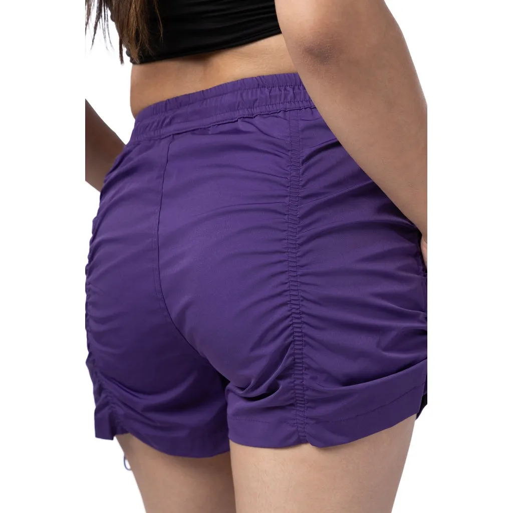 Shirring Utility Shorts - Purple