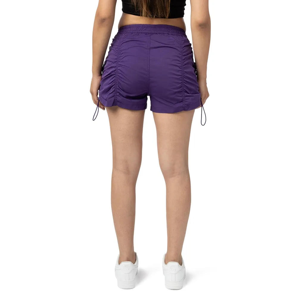 Shirring Utility Shorts - Purple