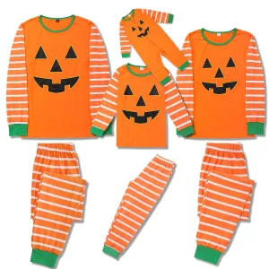 Soft Pumpkin Family Matching Pajama Sets