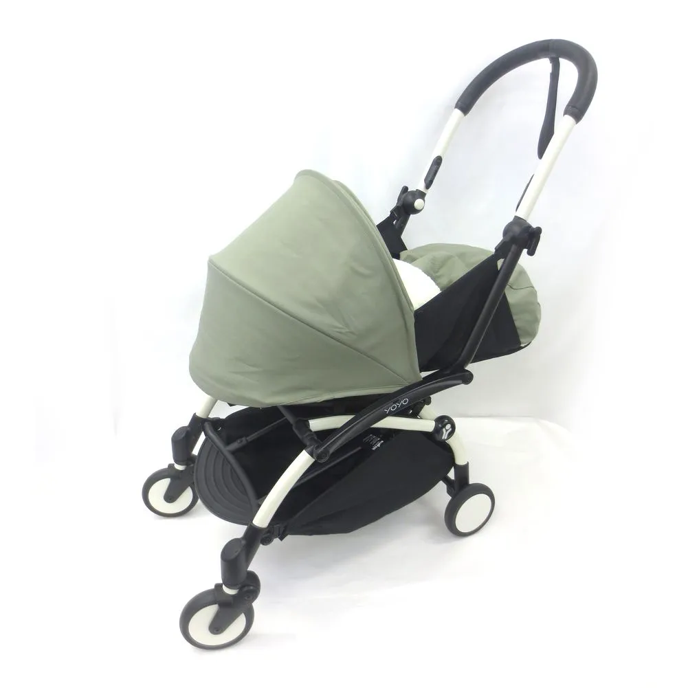 Stokke YOYO2 0  Stroller - Olive with White Frame (90544) (Floor Model)
