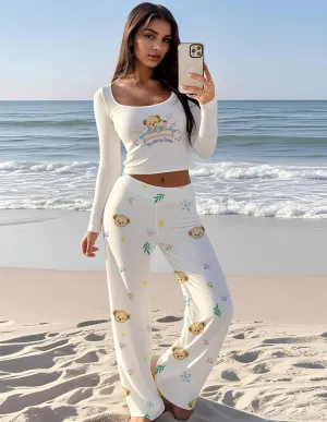 Super Soft Teddy Print 2-Piece Outfit