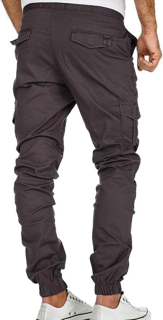 Sweatpants for Men with Pockets Men's Casual Cargo Pants Loose Fit Jogger Sweatpants Tactical Work Pants Multi Pocket