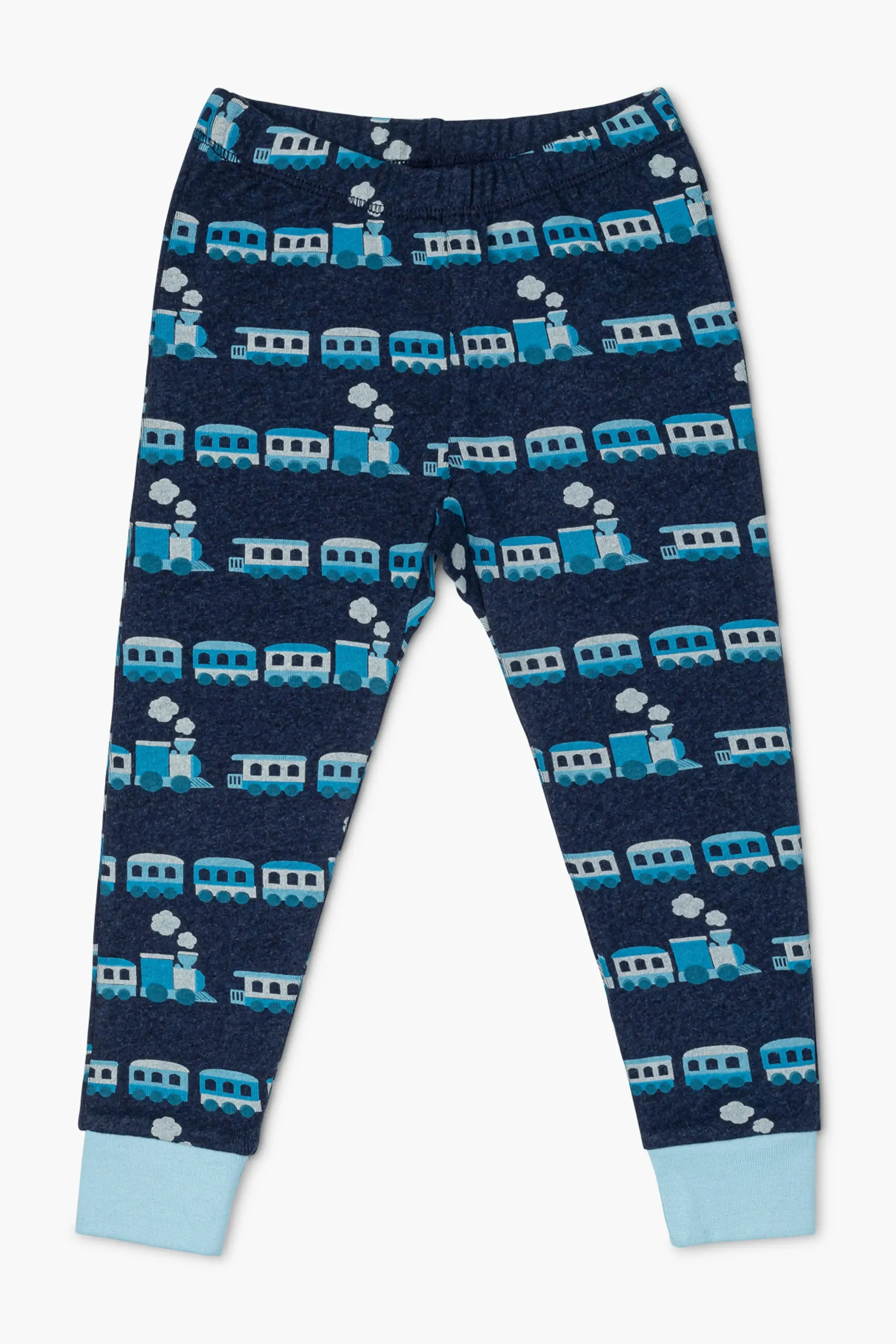 Two-Piece Pajama Set_Blue Trains