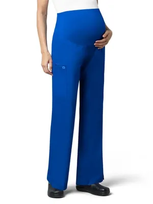 WonderWink Women's Maternity Scrub Pant | Cargo | Royal