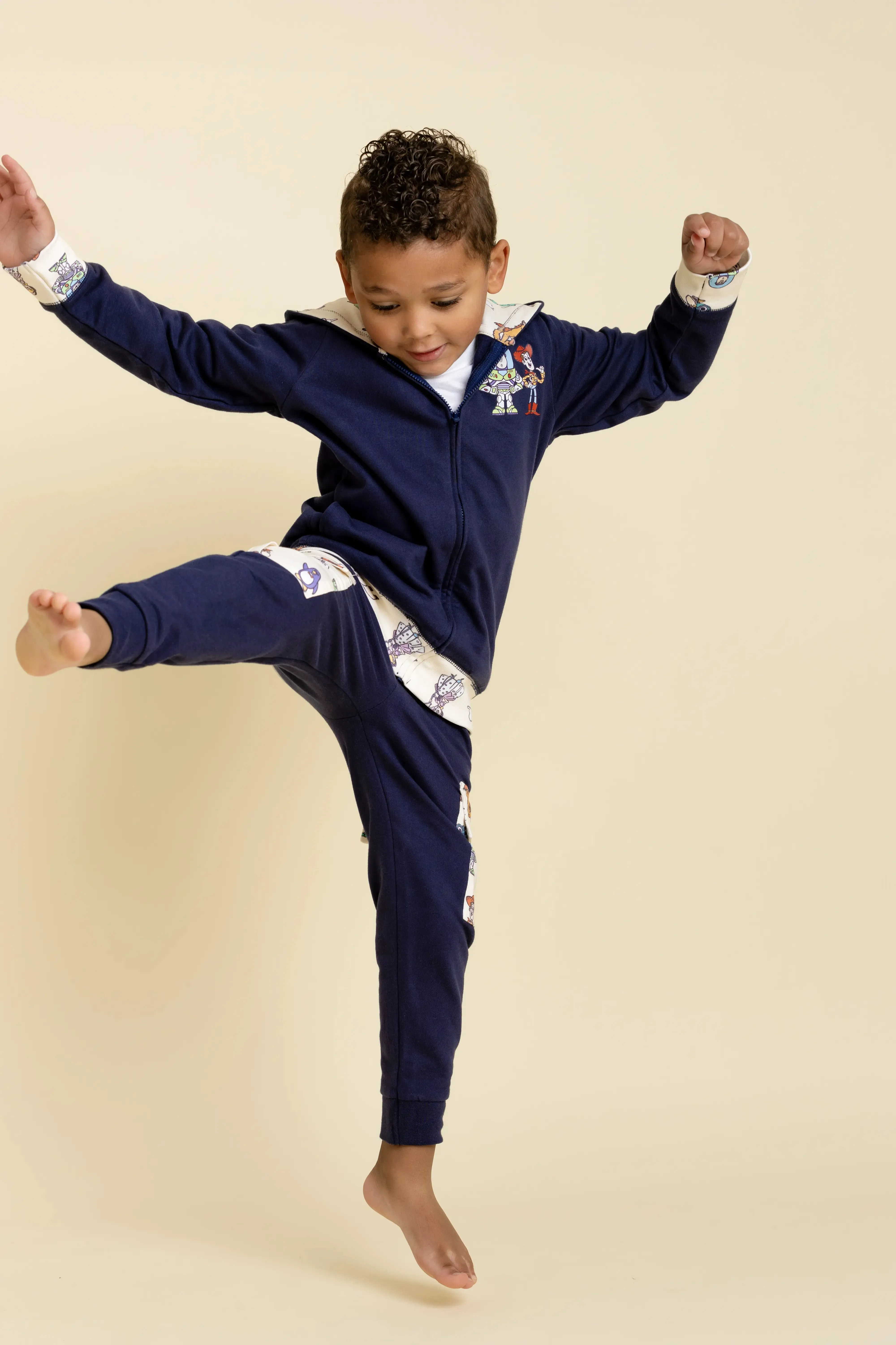 Zip-Up Hoodie Cargo Sweatpant Bundle_Toy Story on Navy